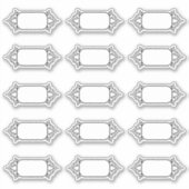 Eenvoudige rand lege keukenetiketten sticker (Voorkant)