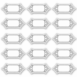 Eenvoudige  rand lege keukenetiketten sticker