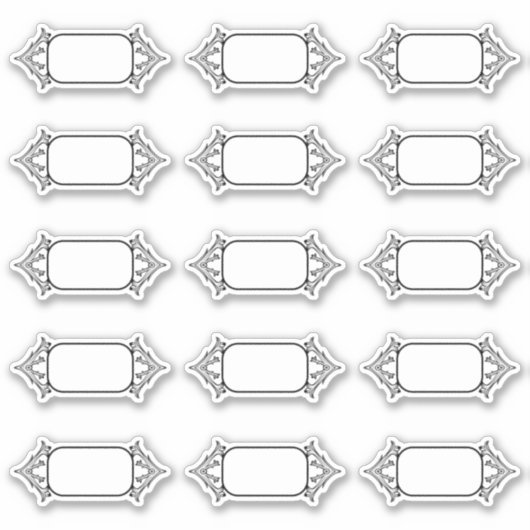 Eenvoudige  rand lege keukenetiketten sticker (Voorkant)