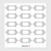 Eenvoudige  rand lege keukenetiketten sticker (Vel)