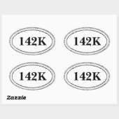 Eenvoudige rand ovale labels (Vel)