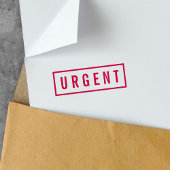 Eenvoudige rand Vet Rood Dringend Zelfinktende Stempel