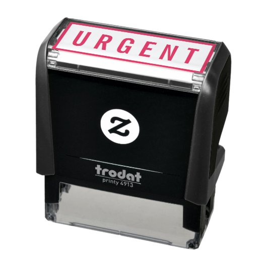 Eenvoudige rand Vet Rood Dringend Zelfinktende Stempel (Product)