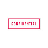 Eenvoudige rand Vet Rood Vertrouwelijk Zelfinktende Stempel (Design)