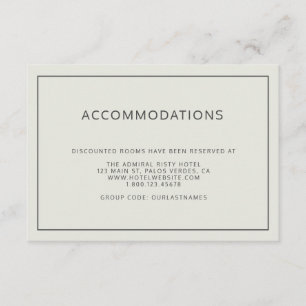 Eenvoudige randlichtbeige weddenschappen informatiekaartje