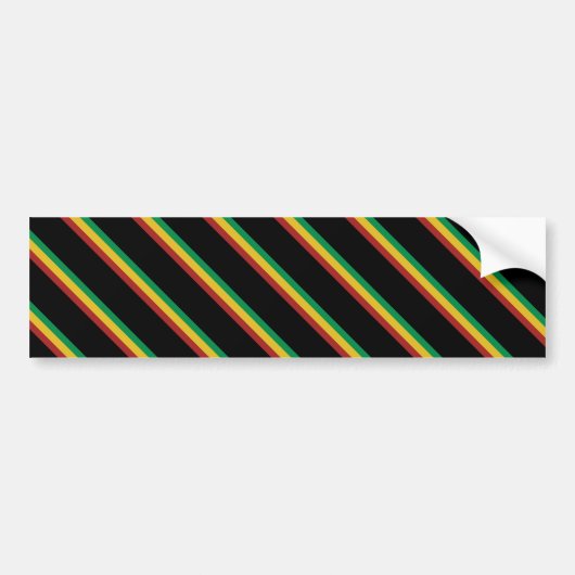 Eenvoudige Rasta Stripes Bumpersticker (Voorkant)
