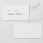 Eenvoudige rastertekst (grijs) visitekaartje (Voorkant / Achterkant)