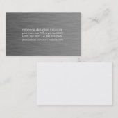 Eenvoudige rastertekst (roestvrij staal) visitekaartje (Voorkant / Achterkant)