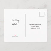 Eenvoudige reactie bruiloft RSVP briefkaarten (Achterkant)