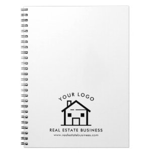 Eenvoudige Real Estate Business Logo Promo Swag Notitieboek