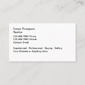 Eenvoudige Real Estate Theme Visitekaartjes (Voorkant)