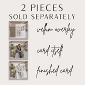 Eenvoudige Real Vellum Overlay Elegant 3 foto brui Kaart