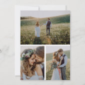 Eenvoudige Real Vellum Overlay Elegant 4 foto brui Kaart (Achterkant)