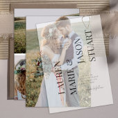 Eenvoudige Real Vellum Overlay Elegant 4 foto brui Kaart