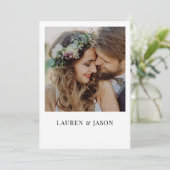 Eenvoudige Real Vellum Overlay QR Code Fotobruilof Kaart (Staand voorkant)