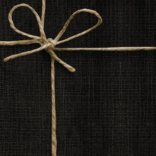 Eenvoudige realistische Burlap Rustic Black Grey C Cadeaupapier