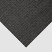 Eenvoudige realistische Burlap Rustic Black Grey C Tissuepapier (Detail)