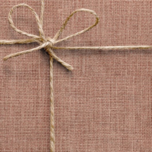 Eenvoudige Realistische Jute Rustieke Vrouwelijke  Cadeaupapier