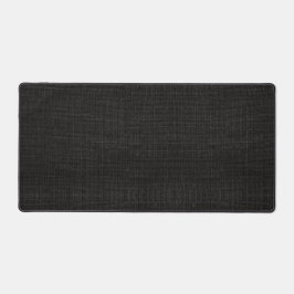 Eenvoudige Realistische Jute Stof Landelijk Zwart  Bureaumat