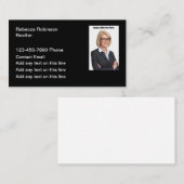 Eenvoudige Realtor Foto Visitekaartjes (Voorkant / Achterkant)