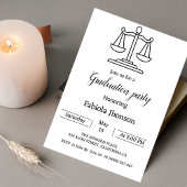 Eenvoudige rechtenuniversitaire afgestudeerpartij aankondiging