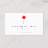 Eenvoudige Red Balloon Event Planner, Party Planne Visitekaartje (Voorkant)