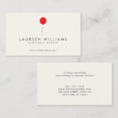 Eenvoudige Red Balloon II Event Planner, Party Pla Visitekaartje (Voorkant / Achterkant)