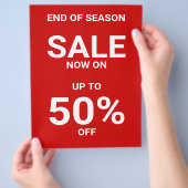Eenvoudige Red Business Logo QR Code Promotionele  Flyer (Hand)