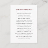 Eenvoudige Red Funeral Prayer Card met foto Informatiekaartje (Achterkant)