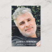 Eenvoudige Red Funeral Prayer Card met foto Informatiekaartje (Voorkant)