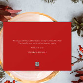 Eenvoudige Red & Gold Joy Business Logo Prettige f Feestdagenkaart