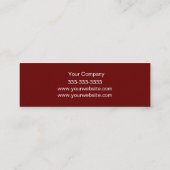 Eenvoudige Red Minimalist Education Consultant Mini Visitekaartje (Achterkant)