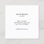 Eenvoudige Red Modern Professional-minimalist Vierkante Visitekaartje (Achterkant)