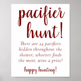 Eenvoudige Red Pacifier Hunt | Snoep Apple Shower  Poster