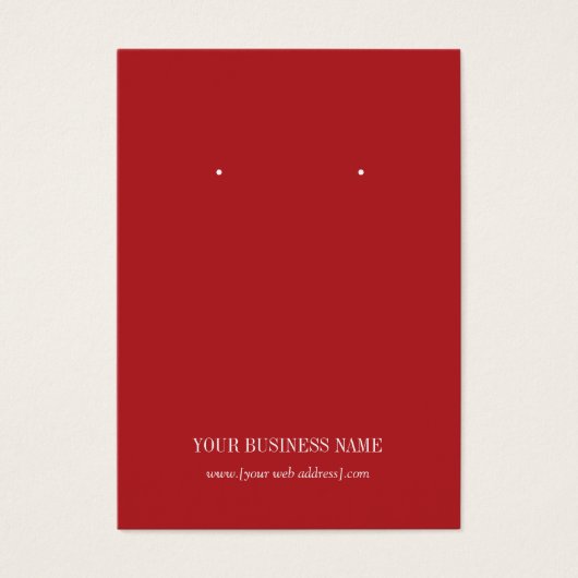 Eenvoudige Red Plain-kaart (Eenvoudige aanschaf) Visitekaartjes (Voorkant)