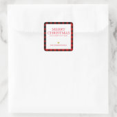 Eenvoudige Red Pset Merry kerstcadeau Label Sticke (Tas)