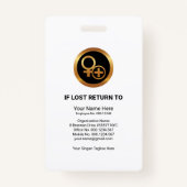 Eenvoudige Red Shade Kolom Foto Medisch Personeel  Badge (Achterkant)