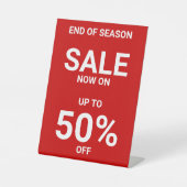 Eenvoudige Red White Business Promotionele Sale Reclamebord Met Voetstuk (Voorkant)