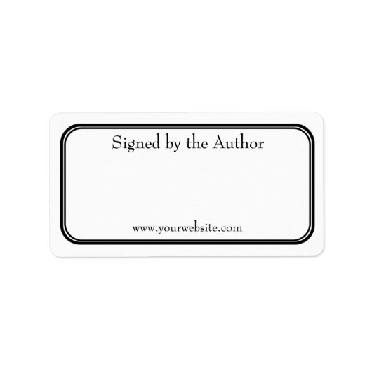 Eenvoudige Referentie auteur die is ondertekend do Etiket (Voorkant)