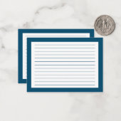 Eenvoudige regelindex Kaart notitie Notitiekaartje (Voorkant / Achterkant in situ)