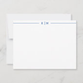 Eenvoudige regels Aangepaste naam Persoonlijk of P Notitiekaartje (Voorkant)