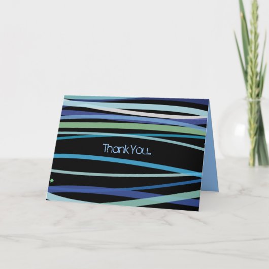 Eenvoudige regels die overeenkomen met dankjewel W Bedankkaart (Voorkant)