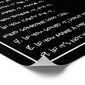 Eenvoudige regels voor zwart-wit huis poster (Hoek)