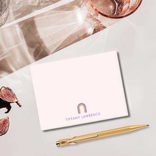 Eenvoudige regenboog Blush Pink gepersonaliseerd Post-it® Notes