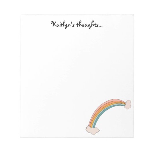 Eenvoudige regenboog brainstorming idee notitieblok (Voorkant)