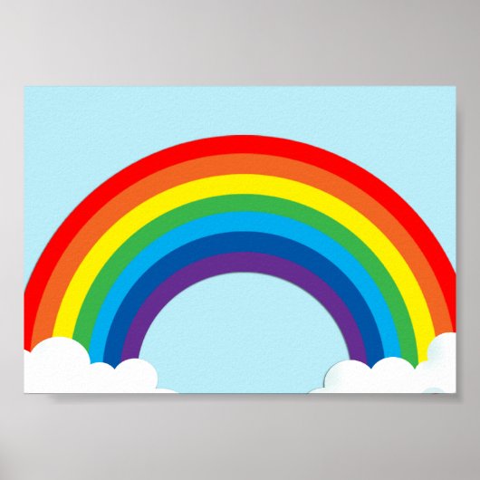 Eenvoudige regenboog poster (Voorkant)