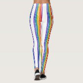Eenvoudige regenboogstrepen Maandelijkse Leggings (Achterkant)