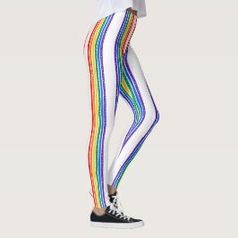 Eenvoudige regenboogstrepen Maandelijkse Leggings