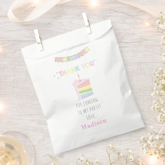 Eenvoudige regenboogtaart Dank u Verjaardag Bedankzakje (Geknipt)