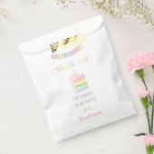 Eenvoudige regenboogtaart Dank u Verjaardag Bedankzakje (Gezegeld)